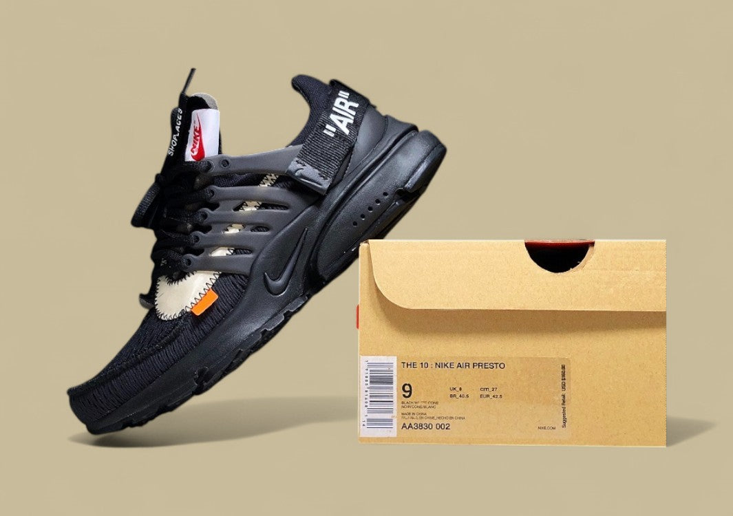 OWF Air Presto x Off-White Black White Cone Replica