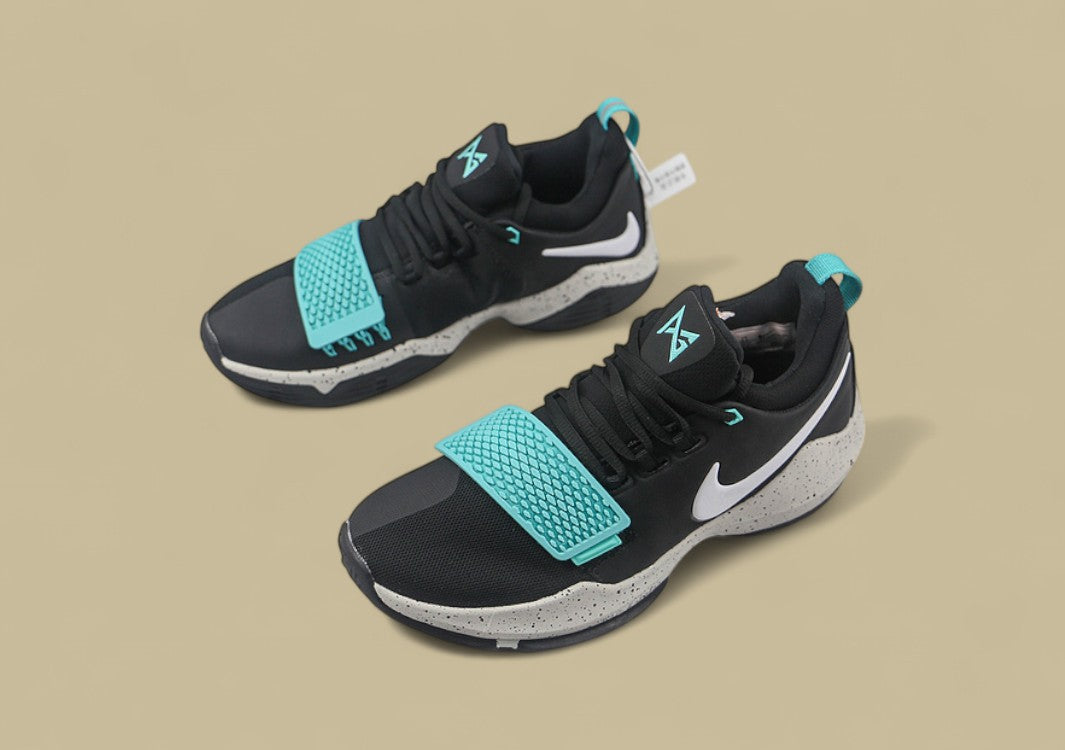 PG 1 EP Basketball Shoes Black Light Bone Light Aqua Replica