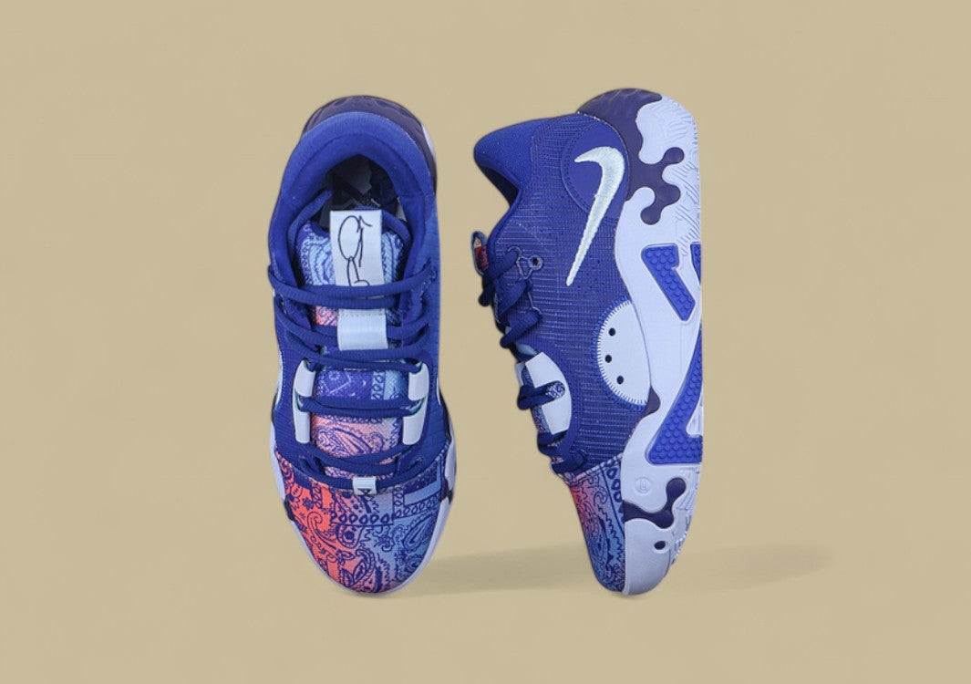 PG 6 EP Basketball Shoes Blue Paisley Blue Black Replica