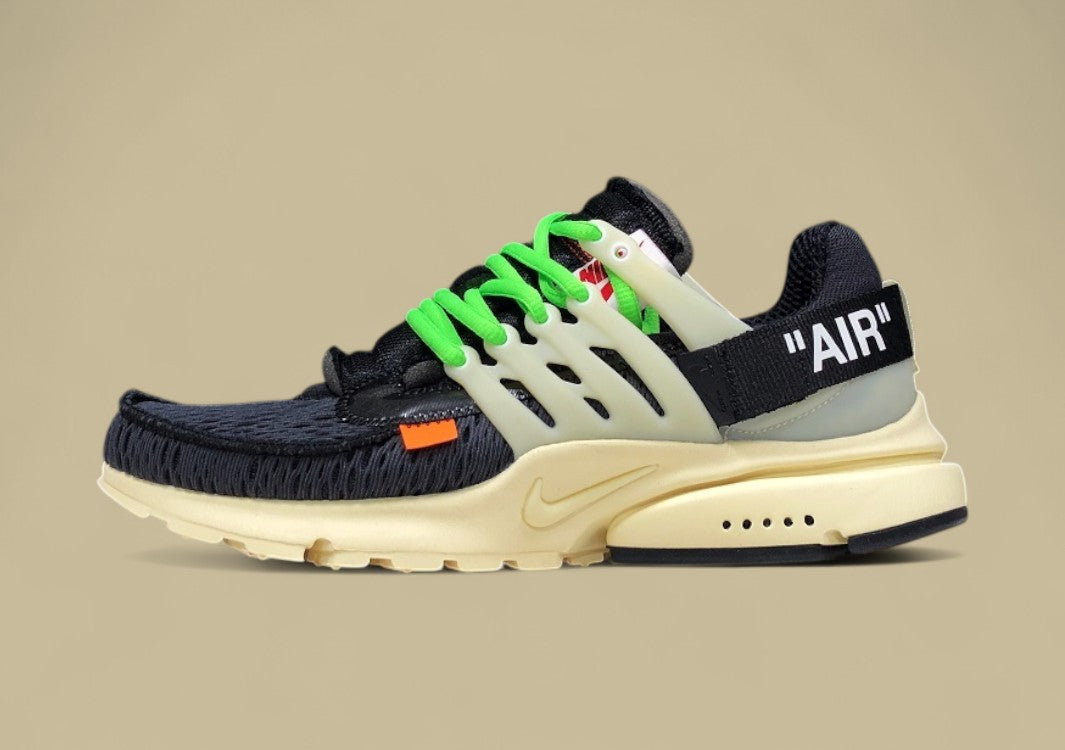 PK Air Presto x Off-White Black Muslin Green Laces Replica