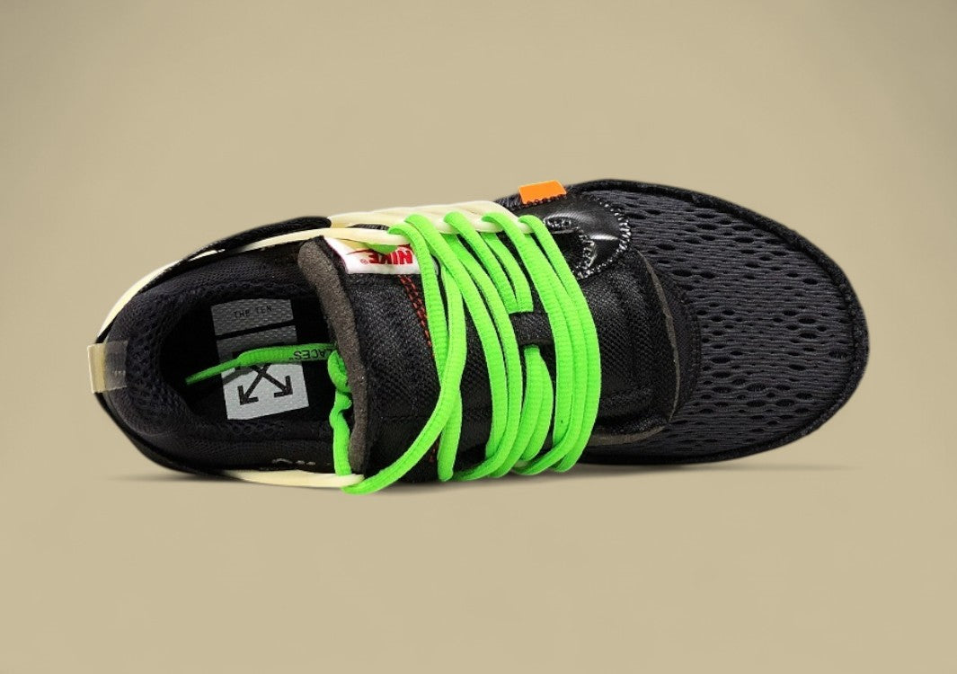 PK Air Presto x Off-White Black Muslin Green Laces Replica
