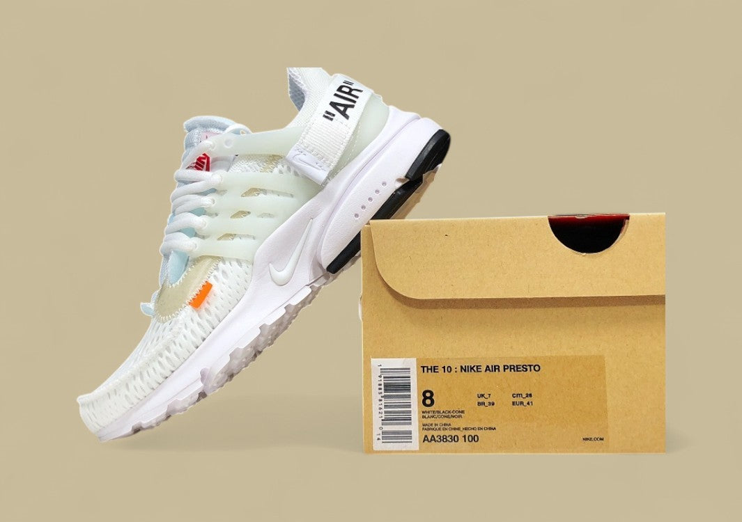 PK Air Presto x Off-White Triple White Black Text Replica