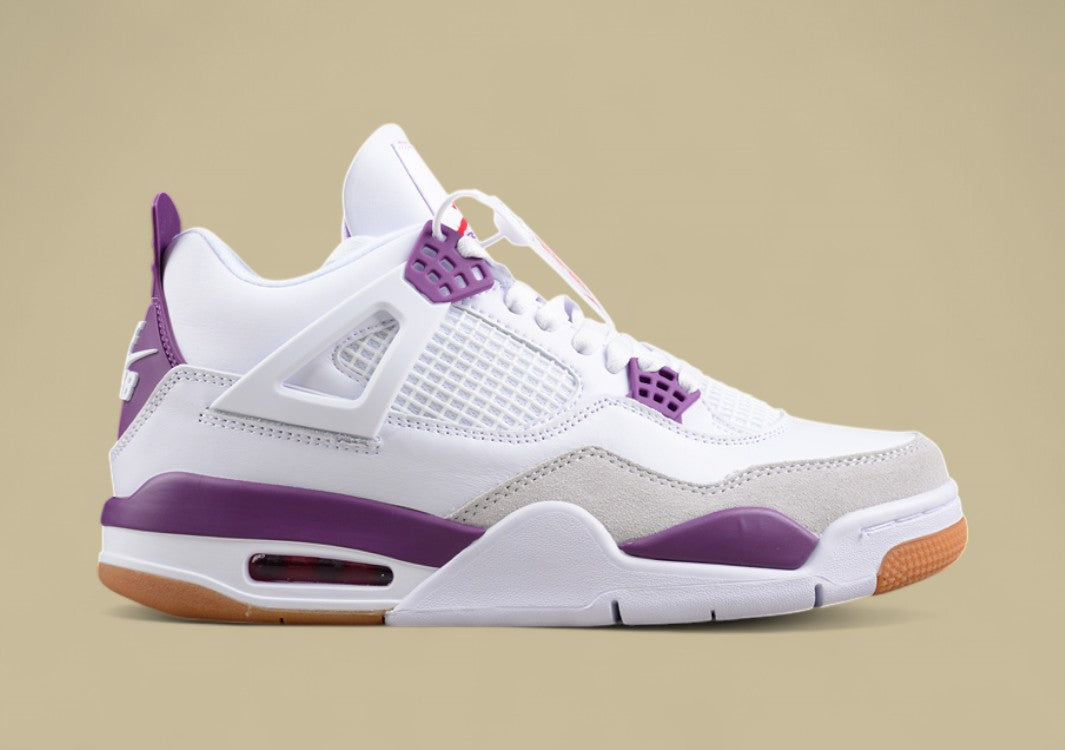 Pure Original Version Nike Sb X Air Jordan 4 "Sapphire" White Purple