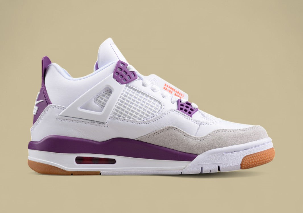 Pure Original Version Nike Sb X Air Jordan 4 "Sapphire" White Purple