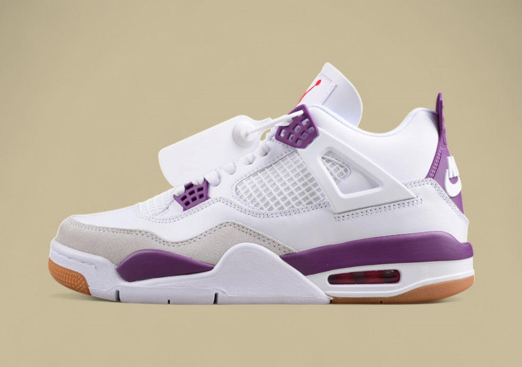 Pure Original Version Nike Sb X Air Jordan 4 "Sapphire" White Purple