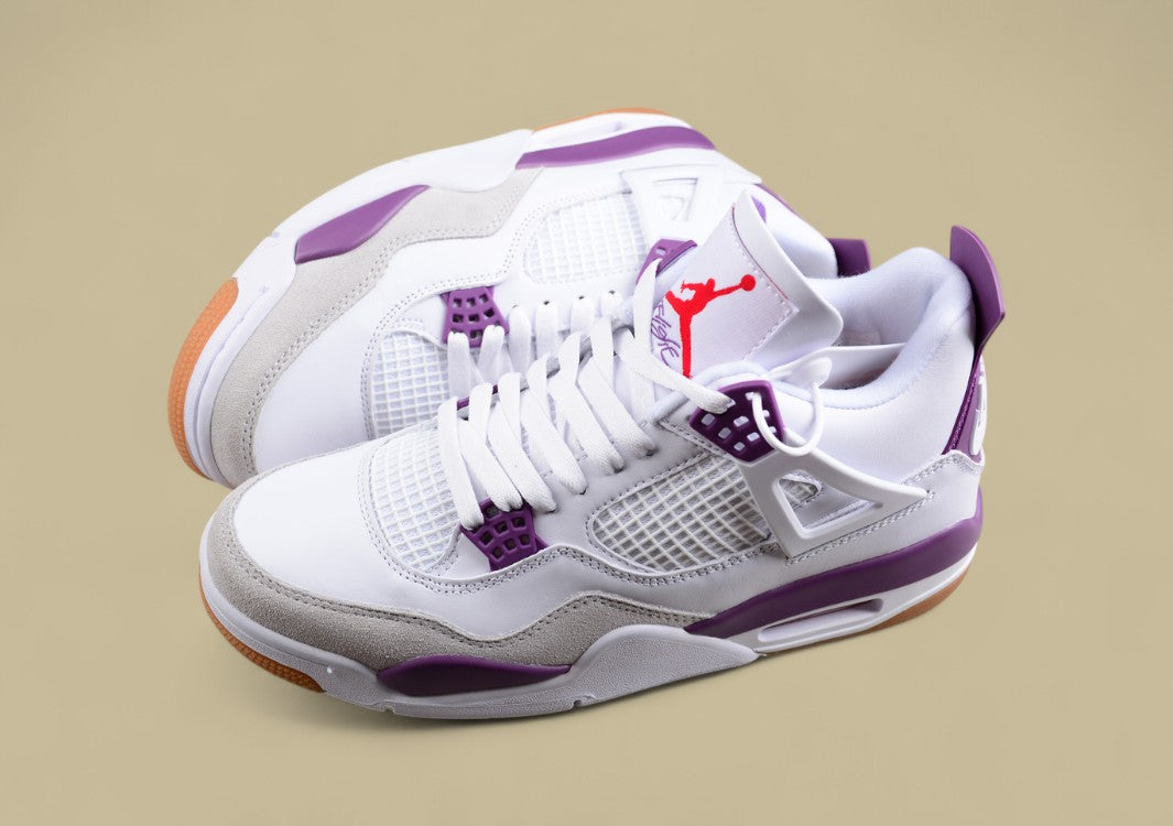 Pure Original Version Nike Sb X Air Jordan 4 "Sapphire" White Purple