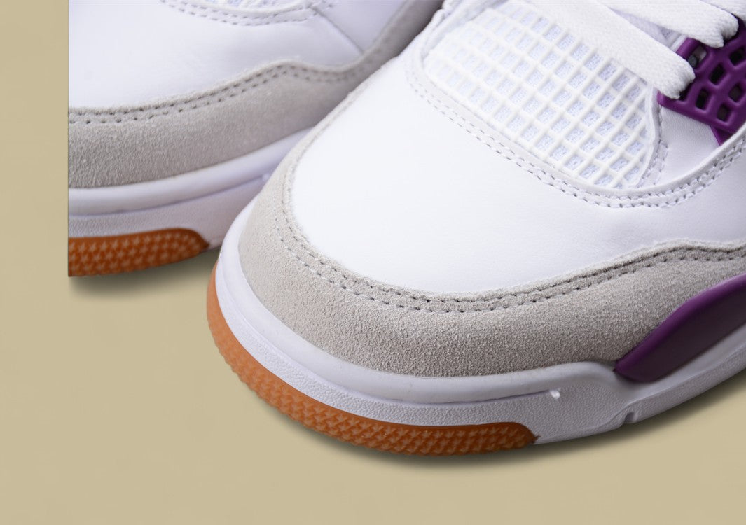 Pure Original Version Nike Sb X Air Jordan 4 "Sapphire" White Purple