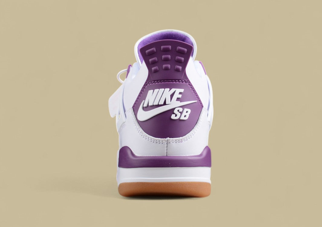 Pure Original Version Nike Sb X Air Jordan 4 "Sapphire" White Purple