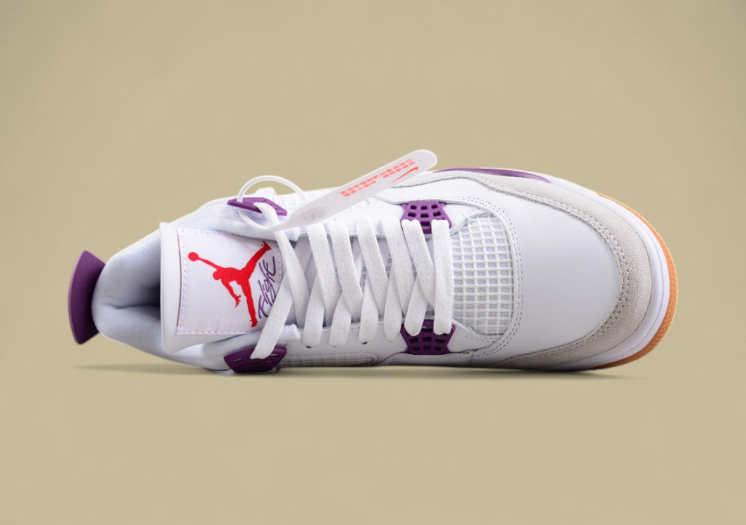 Pure Original Version Nike Sb X Air Jordan 4 "Sapphire" White Purple