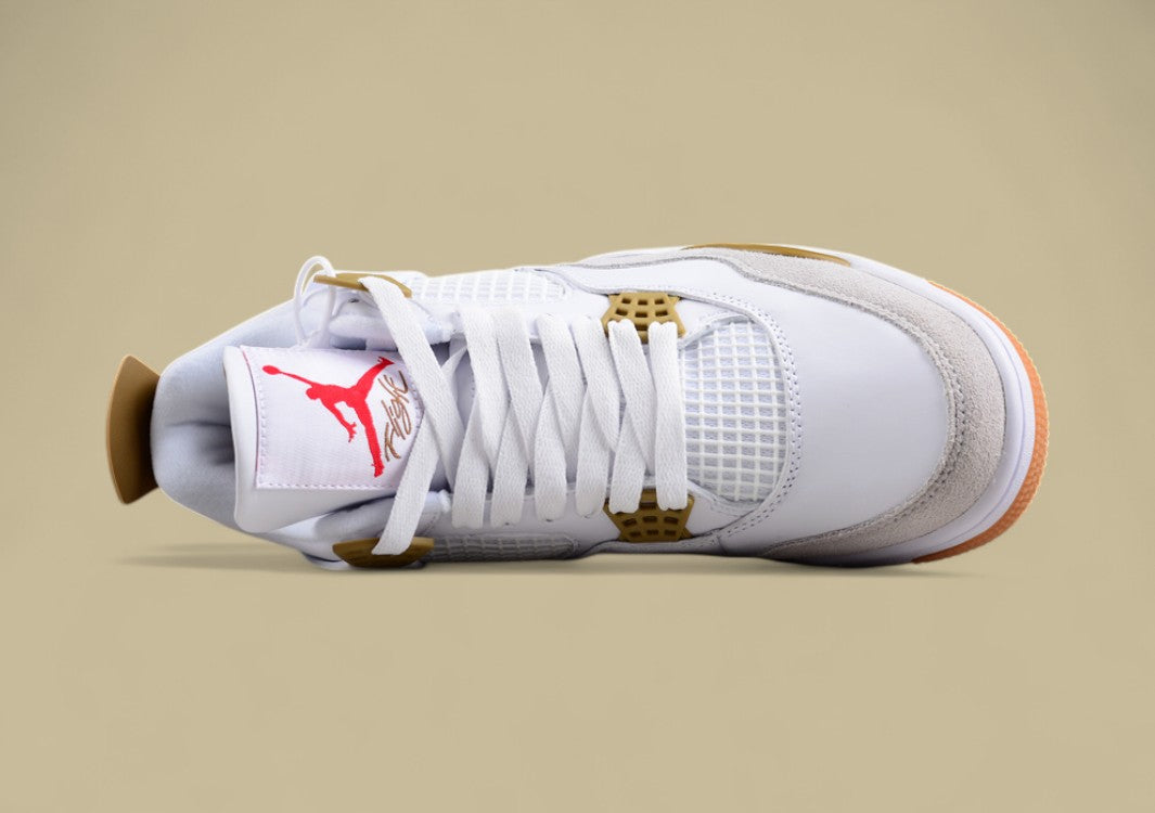 Pure Original Version Nike Sb X Air Jordan 4 "Sapphire" White and Brown