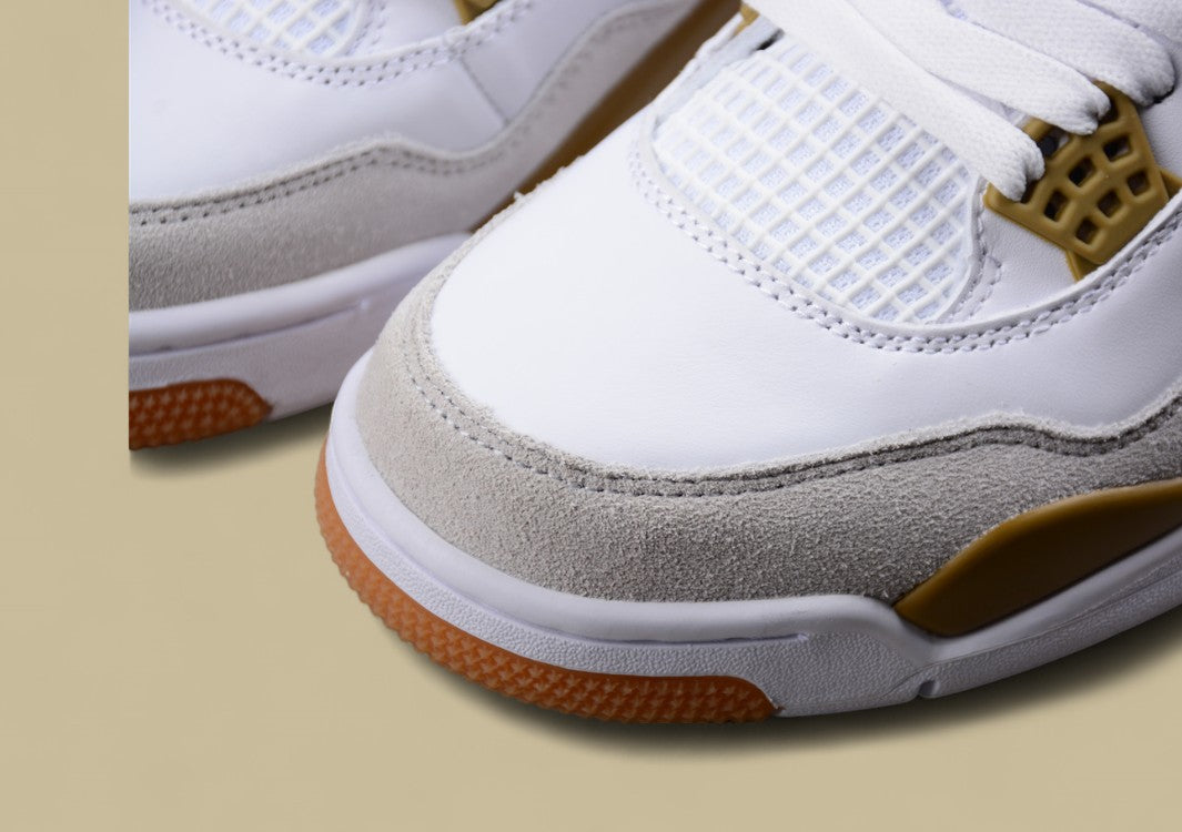 Pure Original Version Nike Sb X Air Jordan 4 "Sapphire" White and Brown