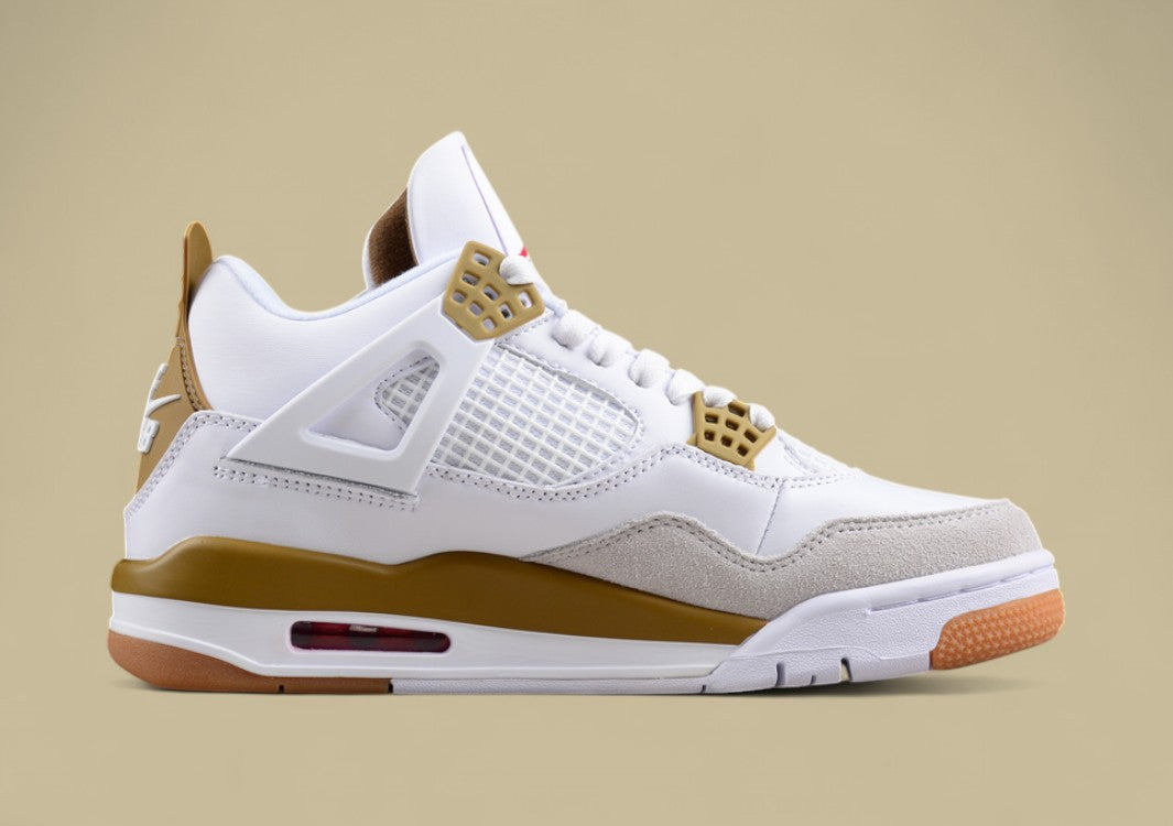 Pure Original Version Nike Sb X Air Jordan 4 "Sapphire" White and Brown