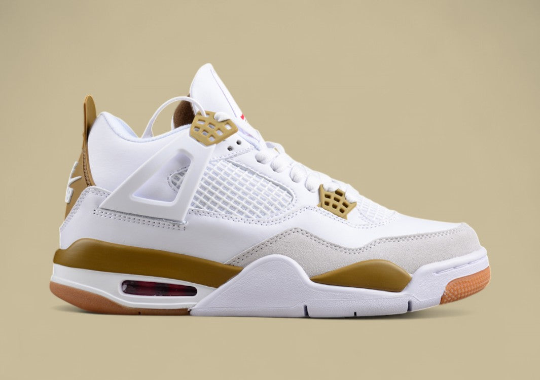 Pure Original Version Nike Sb X Air Jordan 4 "Sapphire" White and Brown