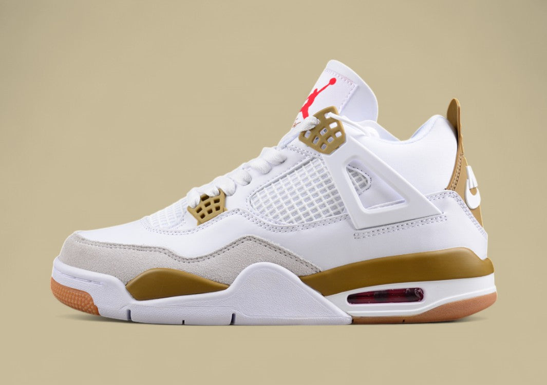 Pure Original Version Nike Sb X Air Jordan 4 "Sapphire" White and Brown