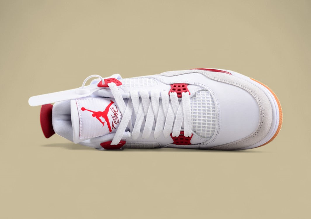 Pure Original Version Nike Sb X Jordan Air Jordan 4 White and Red