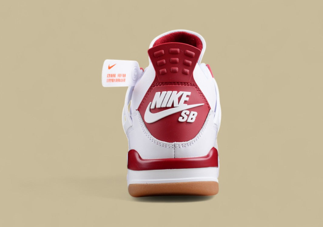 Pure Original Version Nike Sb X Jordan Air Jordan 4 White and Red