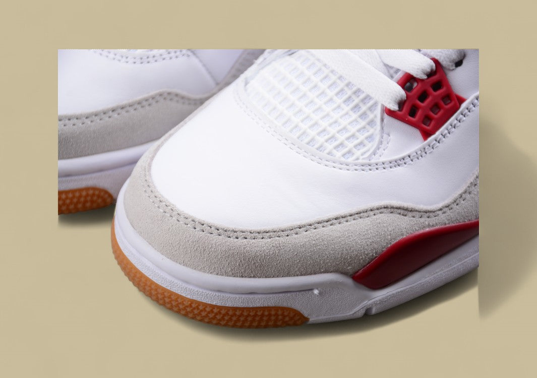 Pure Original Version Nike Sb X Jordan Air Jordan 4 White and Red