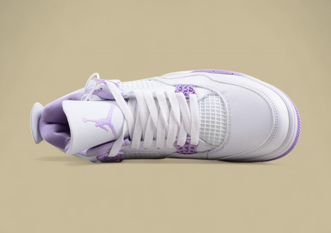 Pure original version Air Jordan 4 GS Cacao Wow Joe 4 White Purple Oreo