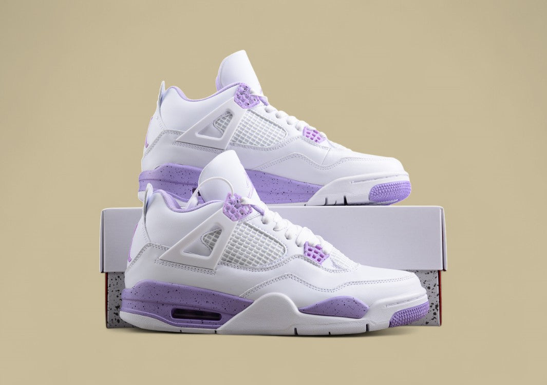 Pure original version Air Jordan 4 GS Cacao Wow Joe 4 White Purple Oreo