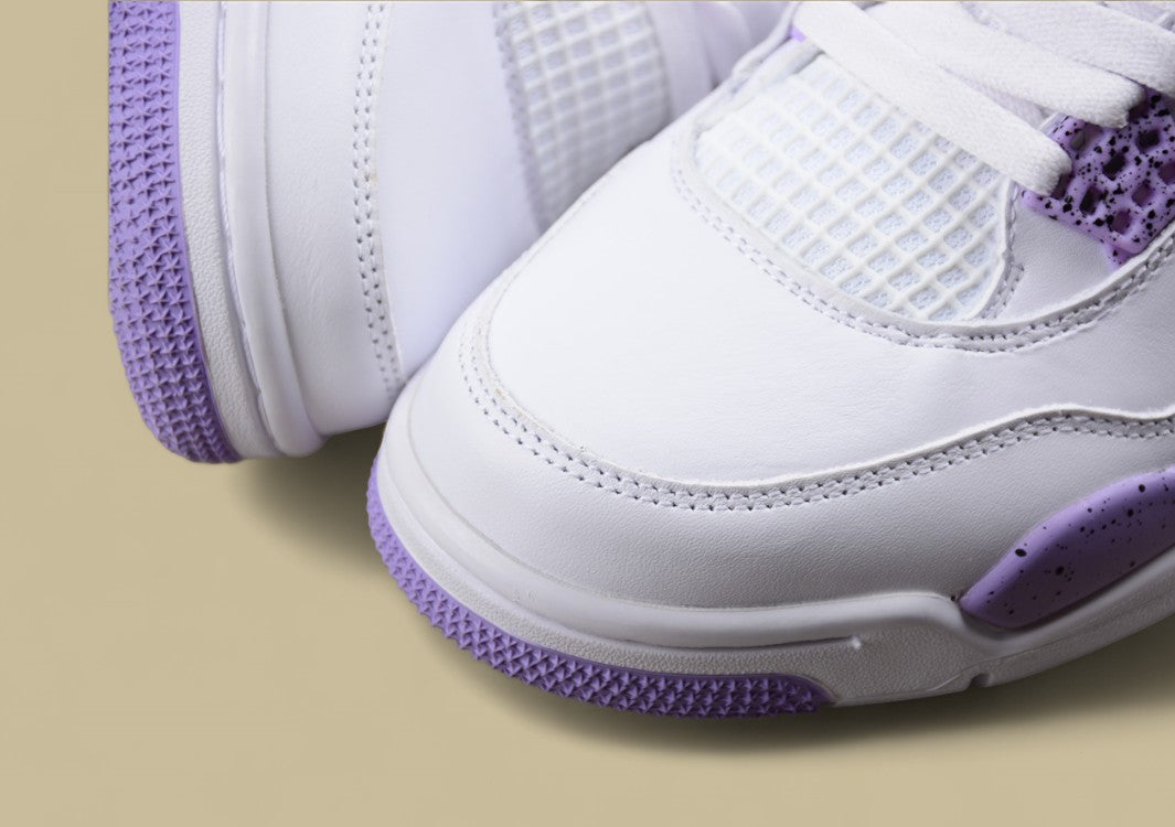 Pure original version Air Jordan 4 GS Cacao Wow Joe 4 White Purple Oreo