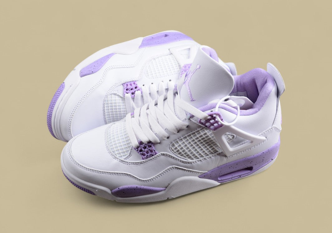 Pure original version Air Jordan 4 GS Cacao Wow Joe 4 White Purple Oreo