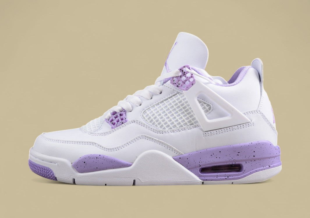 Pure original version Air Jordan 4 GS Cacao Wow Joe 4 White Purple Oreo