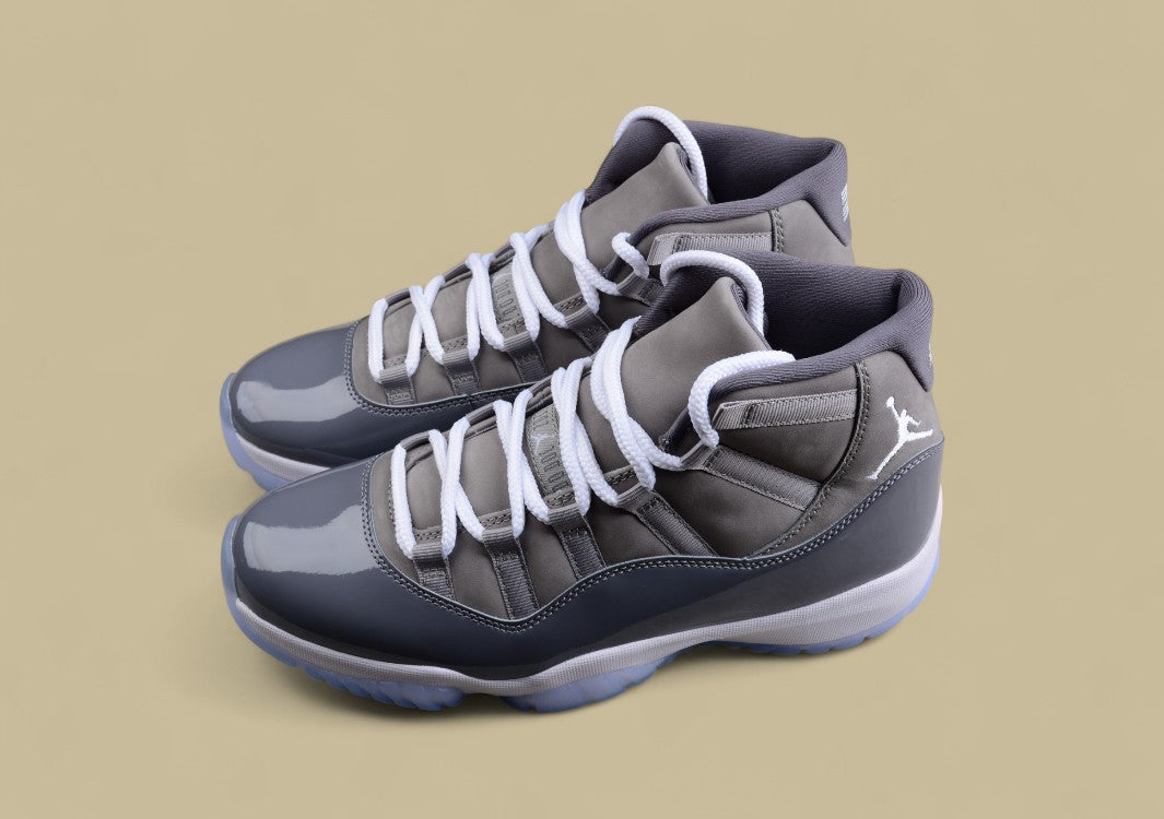 R45 Top Original Joe 11 Retro Basketball Shoes Gray And White Cool Gray