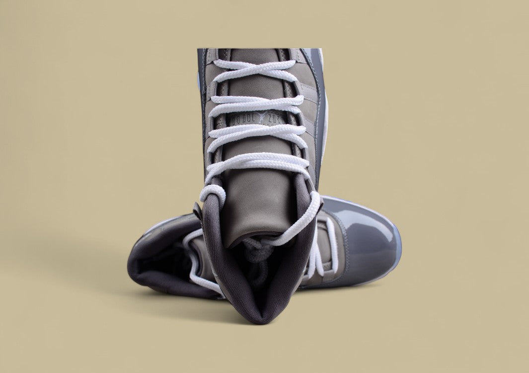 R45 Top Original Joe 11 Retro Basketball Shoes Gray And White Cool Gray