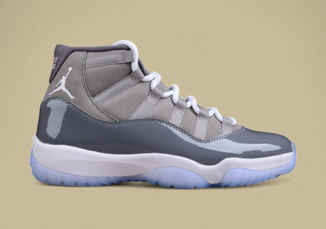 R45 Top Original Joe 11 Retro Basketball Shoes Gray And White Cool Gray