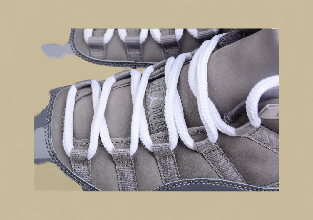 R45 Top Original Joe 11 Retro Basketball Shoes Gray And White Cool Gray