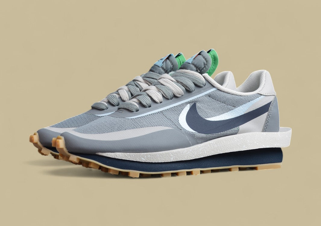 Sacai NK LDWaffle Cool Grey Edison Chen Triple Joint Gray Blue Edition