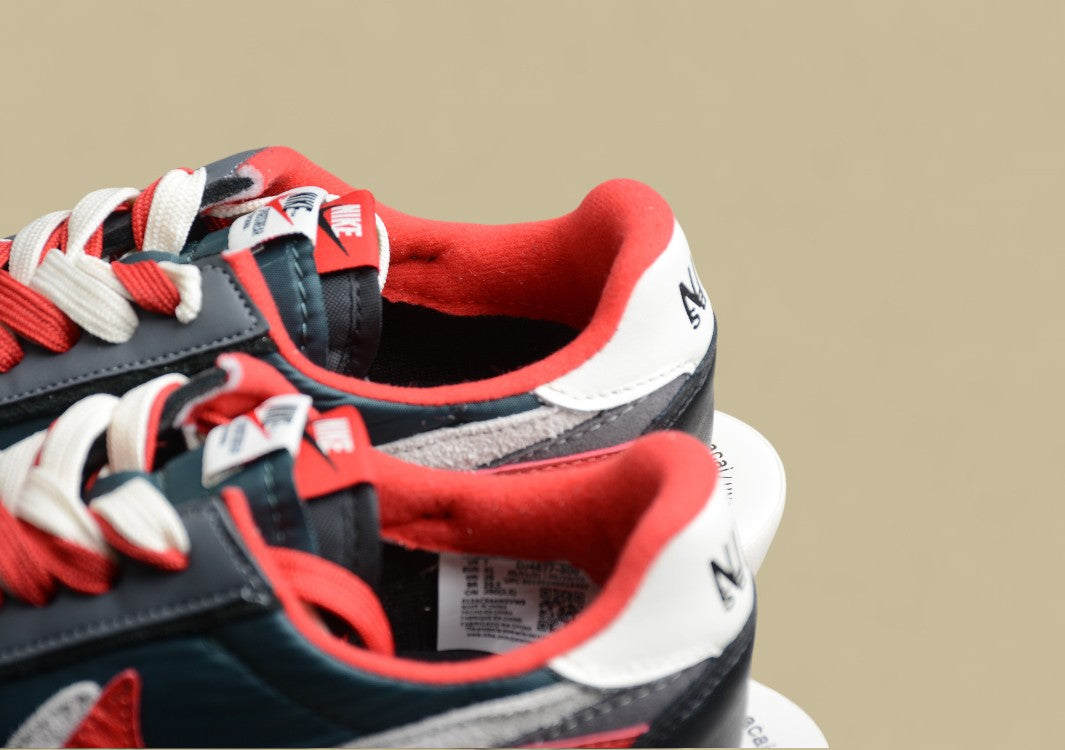 Sacai NK LDWaffle Midnight Spruce University Red Deconstructed Double Swoosh Takahashi Shield