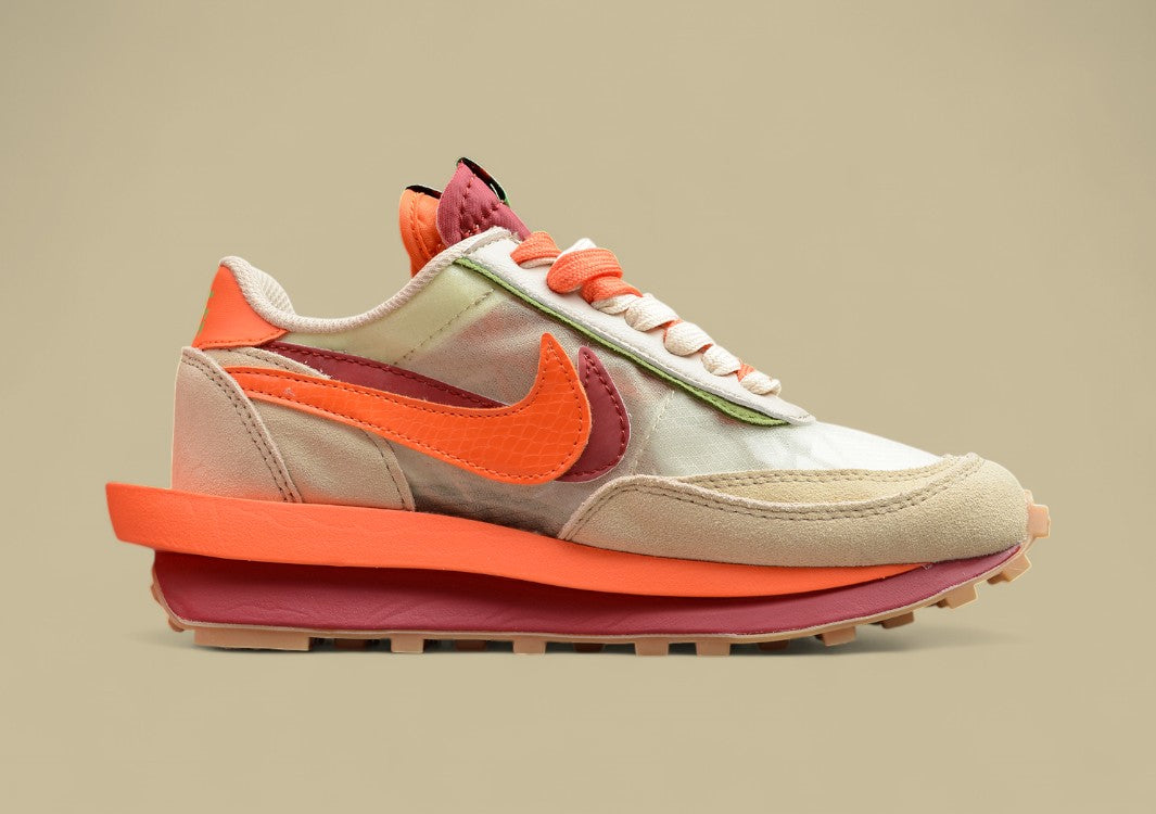 Sacai Waffle Daybreak Deconstructed Beige Orange Triple Joint Edition