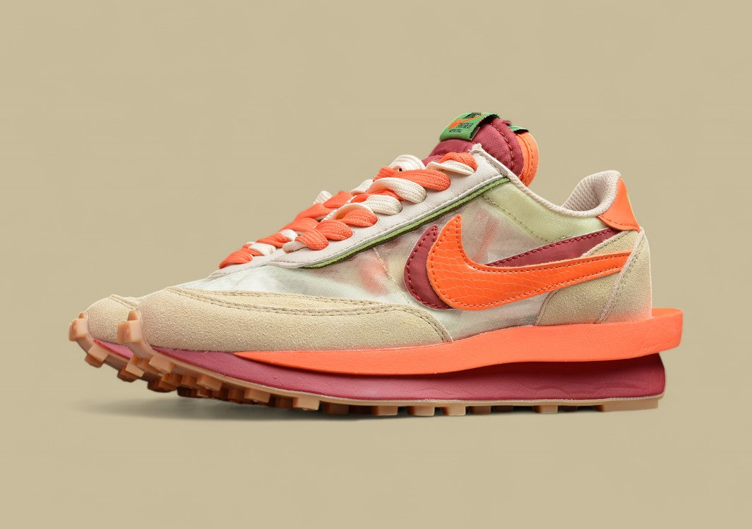 Sacai Waffle Daybreak Deconstructed Beige Orange Triple Joint Edition