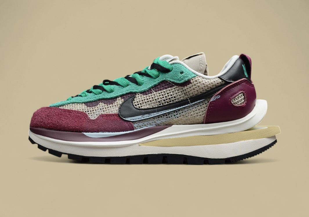 Sacai Waffle Double Hook V3 Wine Red Green Fusion