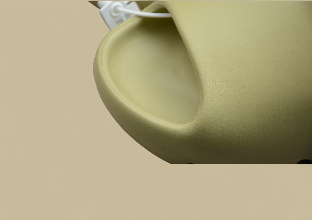 Soft Coconut Slippers in Earthy Bean Green Colorway