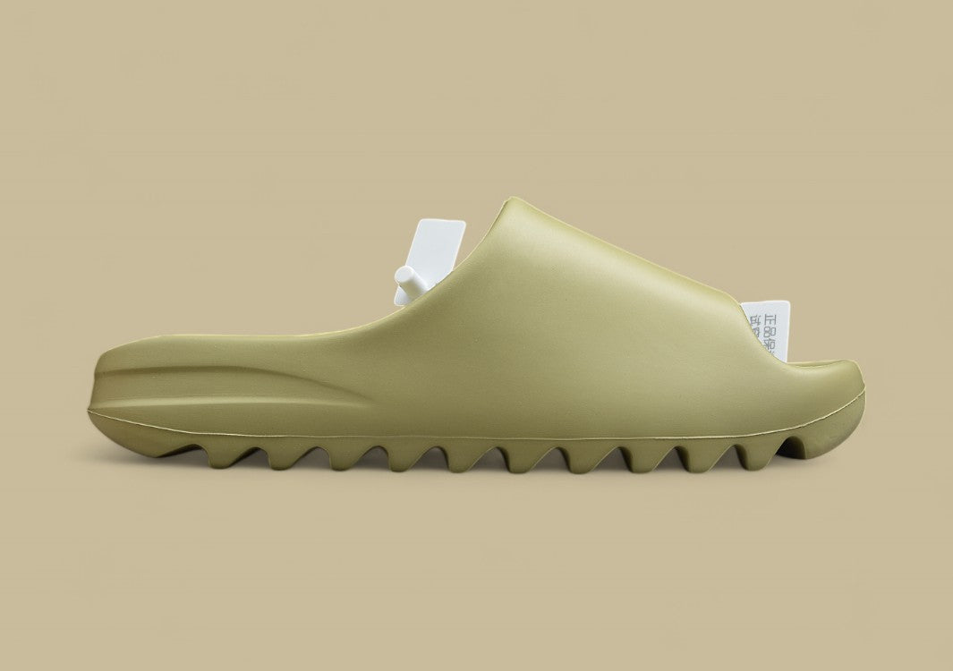 Soft Coconut Slippers in Earthy Bean Green Colorway