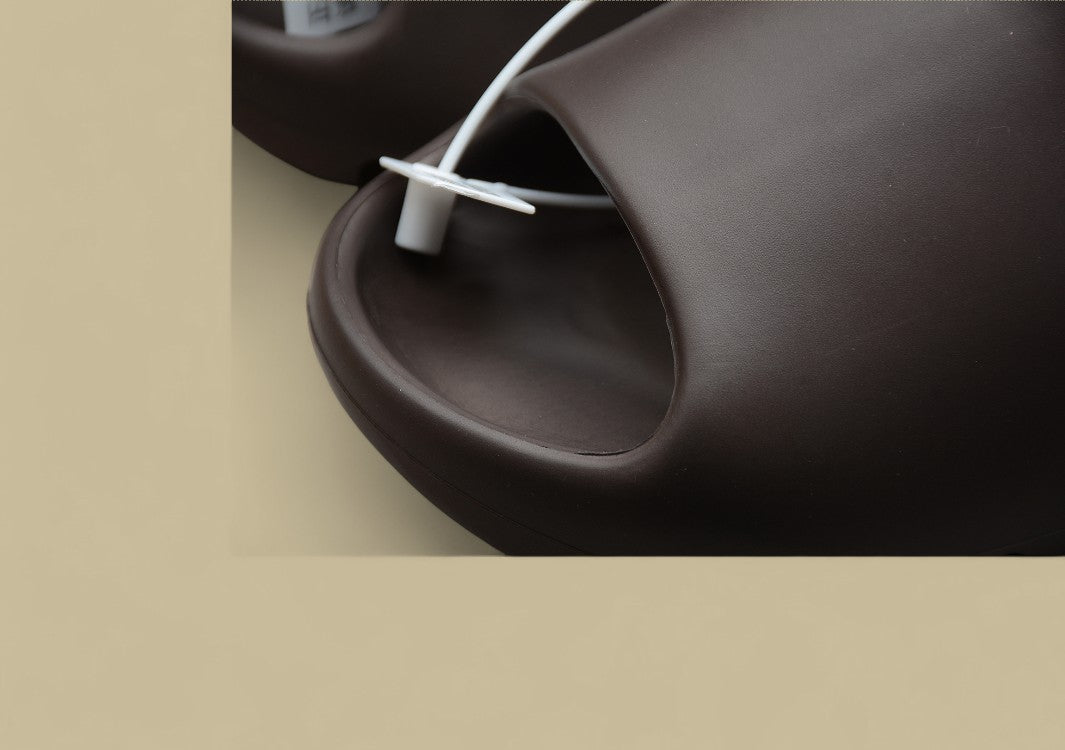 Soft Coconut Slippers in Earthy Dark Brown Colorway