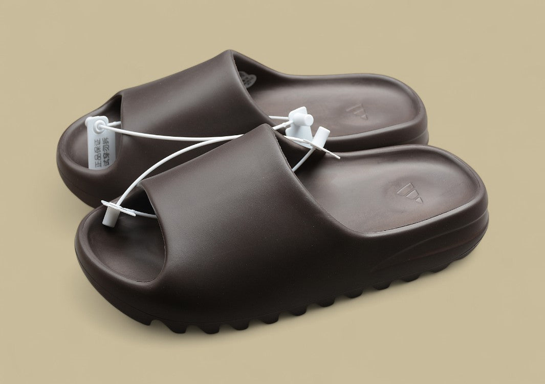 Soft Coconut Slippers in Earthy Dark Brown Colorway