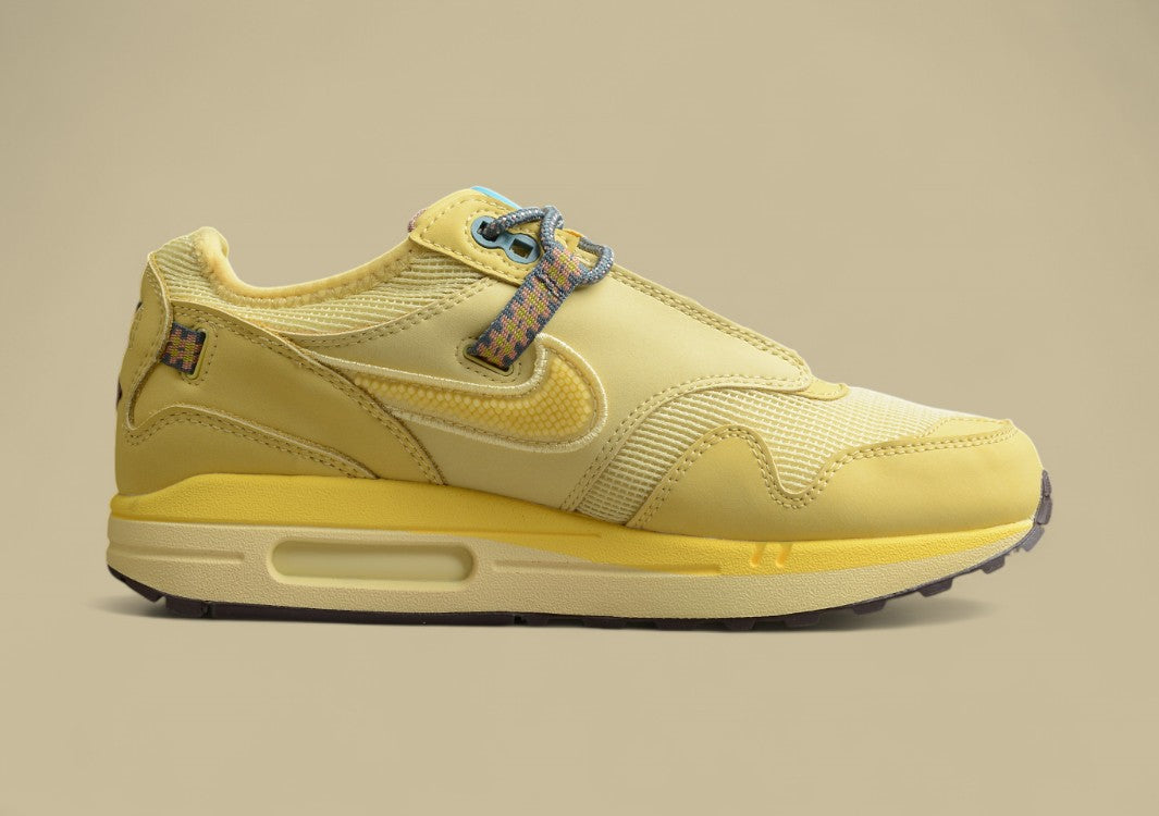 Travis Scott Joint Lemon Yellow Inverted Hook Max1 Air Cushion Shoes