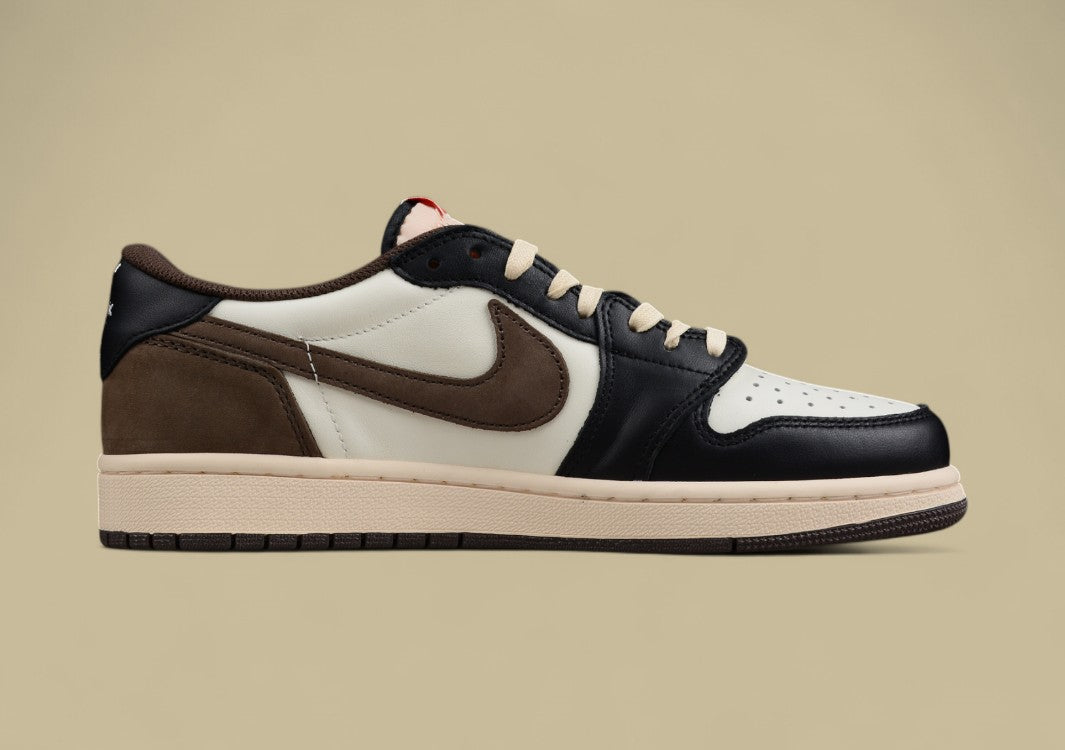Travis Scott X Air Jordan 1 Low "Dark Mocha" Small Barb