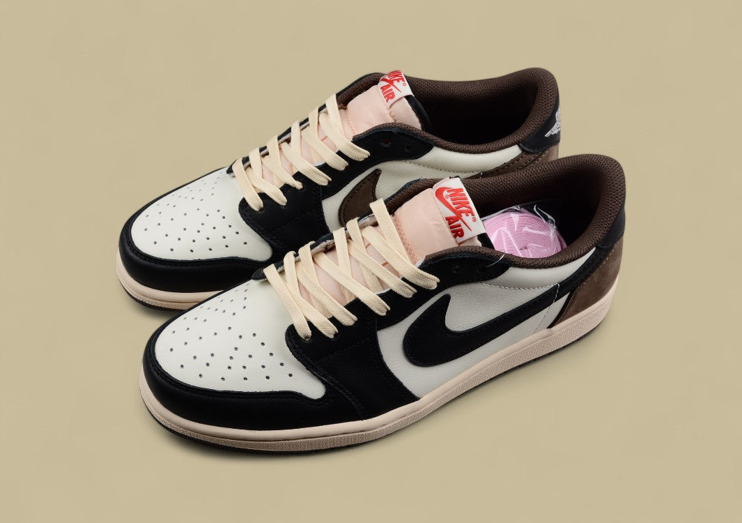 Travis Scott X Air Jordan 1 Low "Dark Mocha" Small Barb
