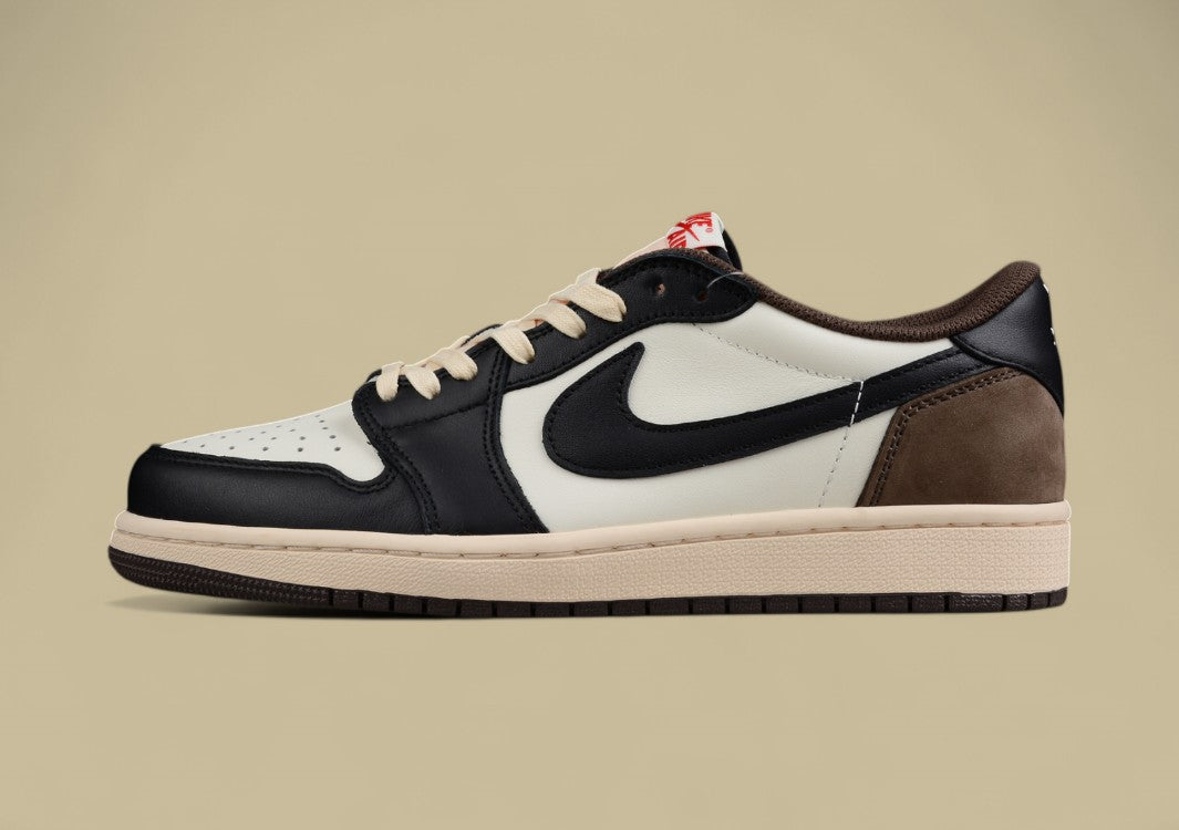 Travis Scott X Air Jordan 1 Low "Dark Mocha" Small Barb