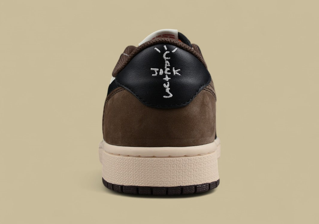 Travis Scott X Air Jordan 1 Low "Dark Mocha" Small Barb