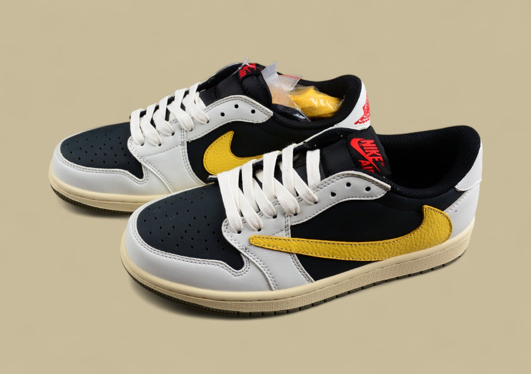 Travis Scott X Air Jordan 1 Low Og Inverted Hook Low-top Basketball Shoes