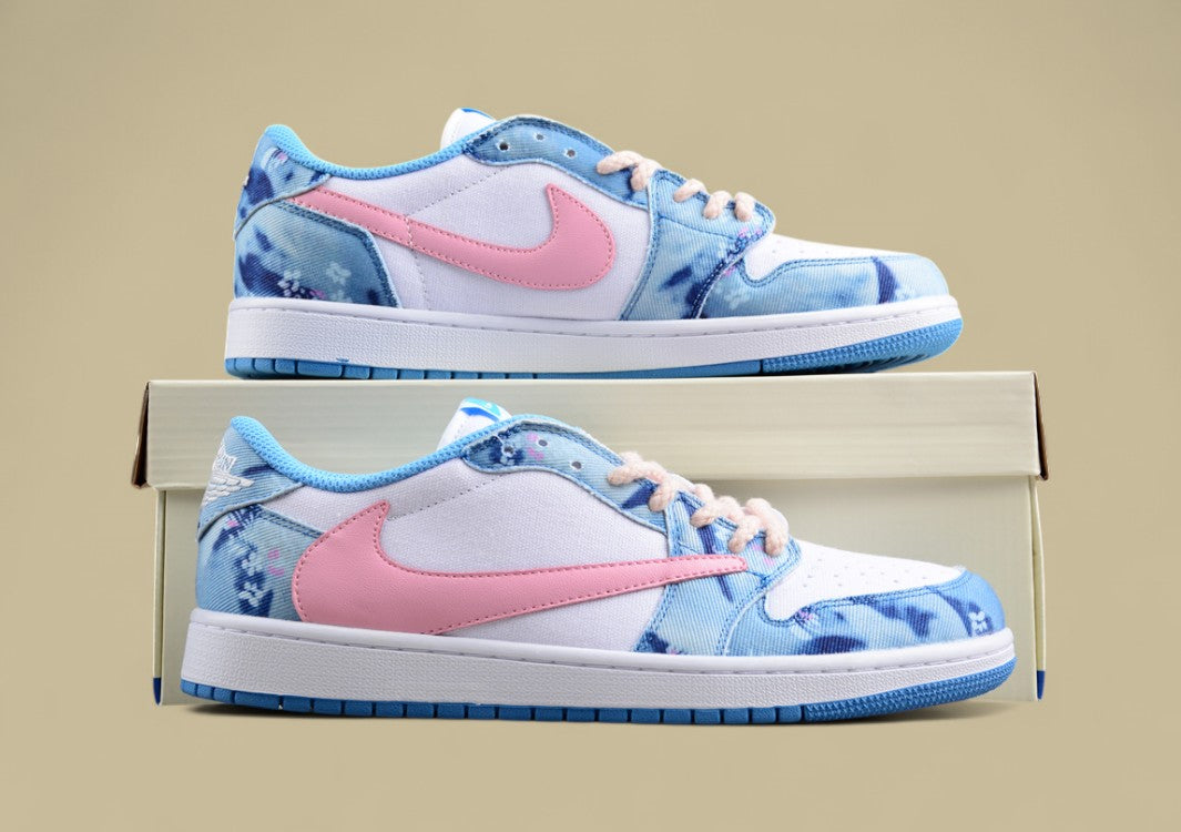 Travis Scott X Air Jordan 1 Low Og Joint Inverted Hook Candy Sky