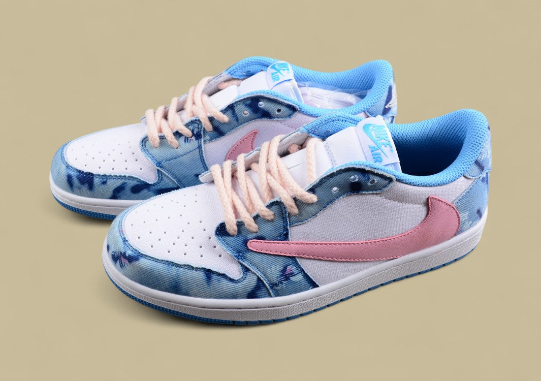 Travis Scott X Air Jordan 1 Low Og Joint Inverted Hook Candy Sky