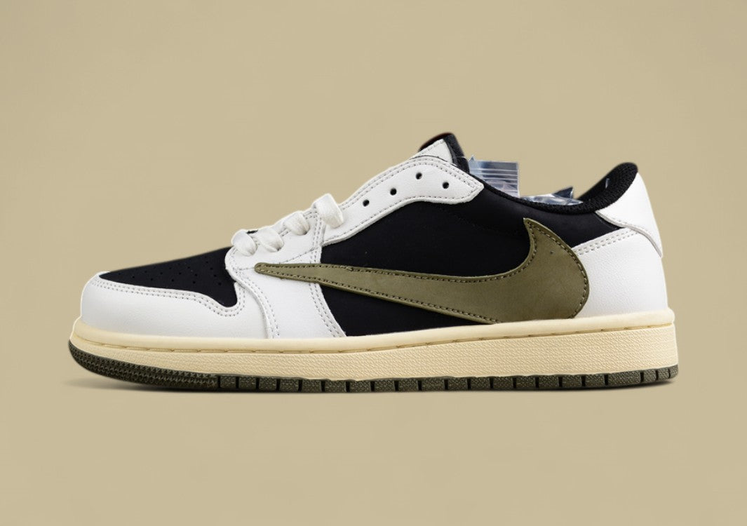 Travis Scott X Air Jordan 1 Low Og Joint Inverted Hook Olive White
