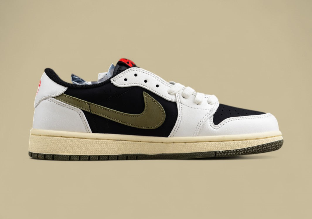 Travis Scott X Air Jordan 1 Low Og Joint Inverted Hook Olive White