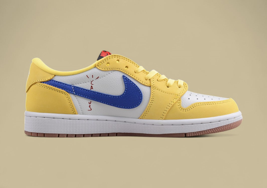 Travis Scott X Air Jordan 1 Ts Yellow And Blue Hook Joint Hook